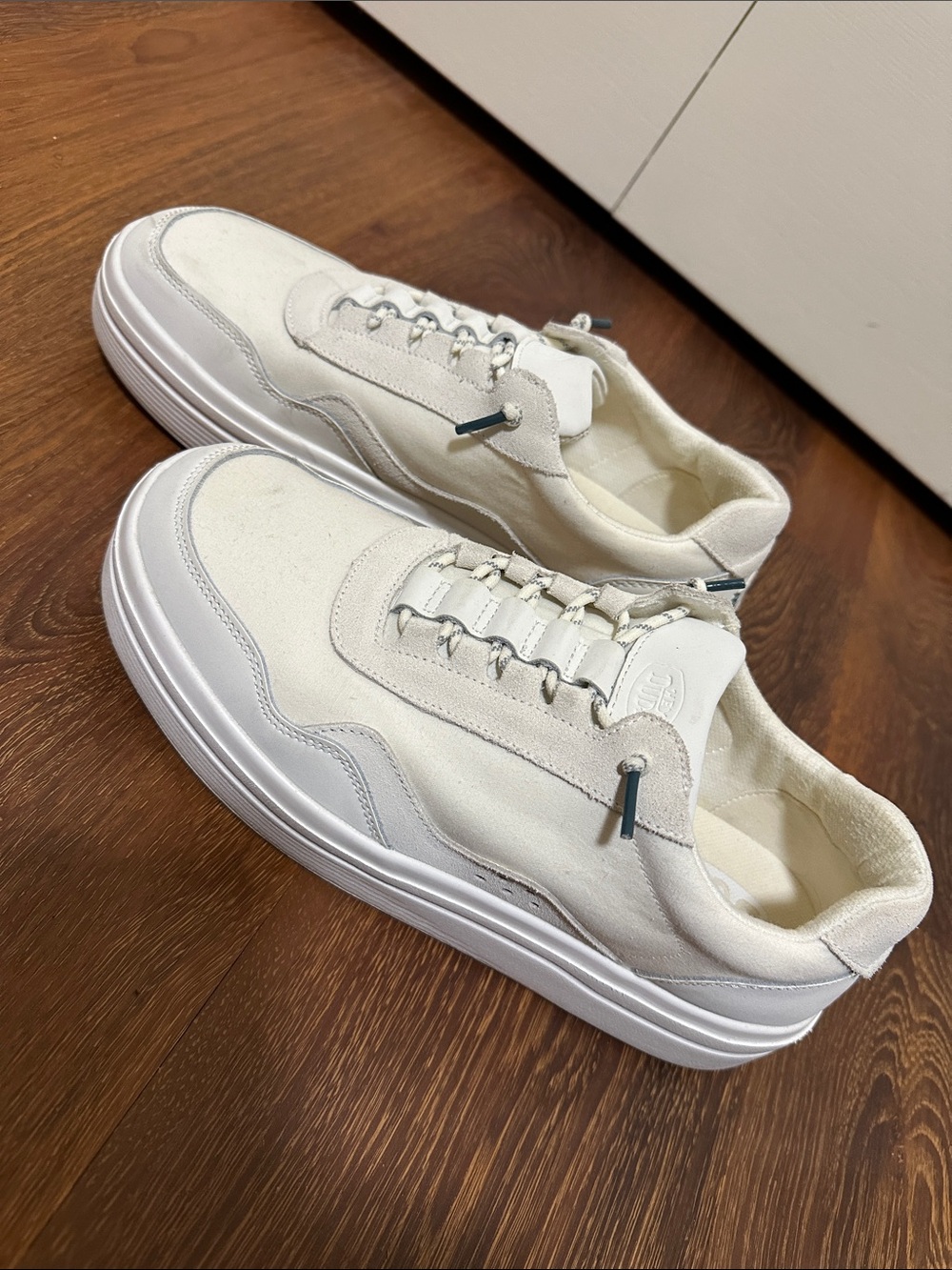 Hey Dude Women’s Hudson Lift Sport Cream-White Low-Top Casual Sneakers